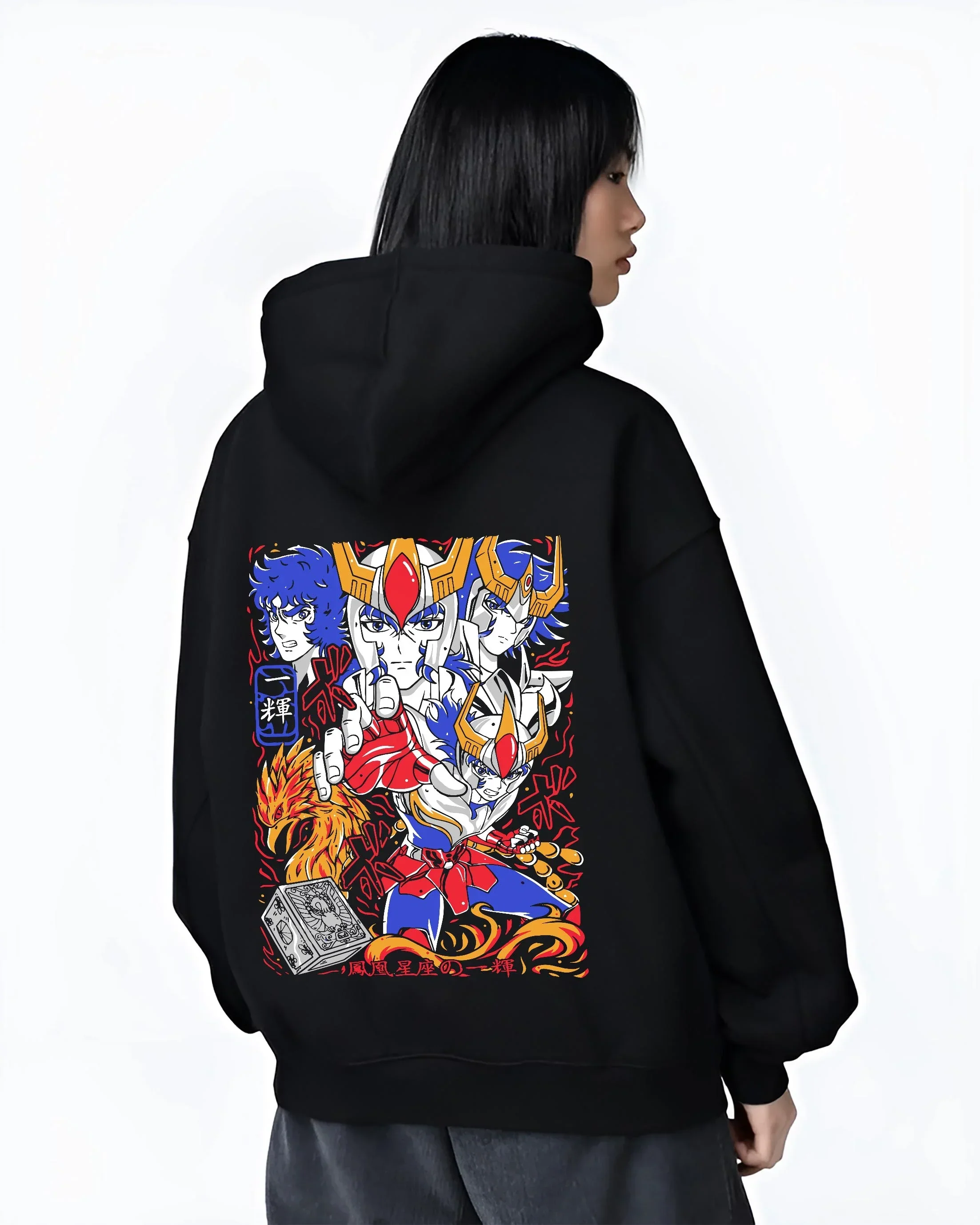 Saint Seiya Hoodie Ikki Phoenix Bronze Saint Jumper - Image 3