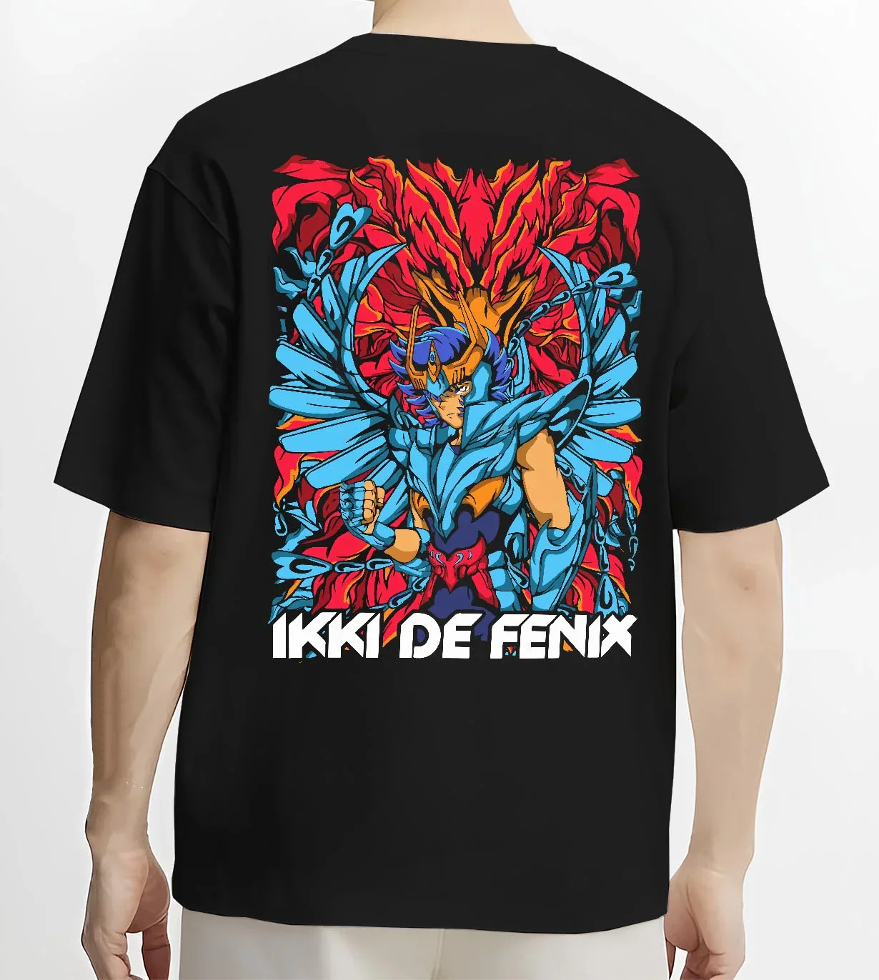 Saint Seiya Hoodie Ikki Phoenix Rising Flames Jumper - Image 4