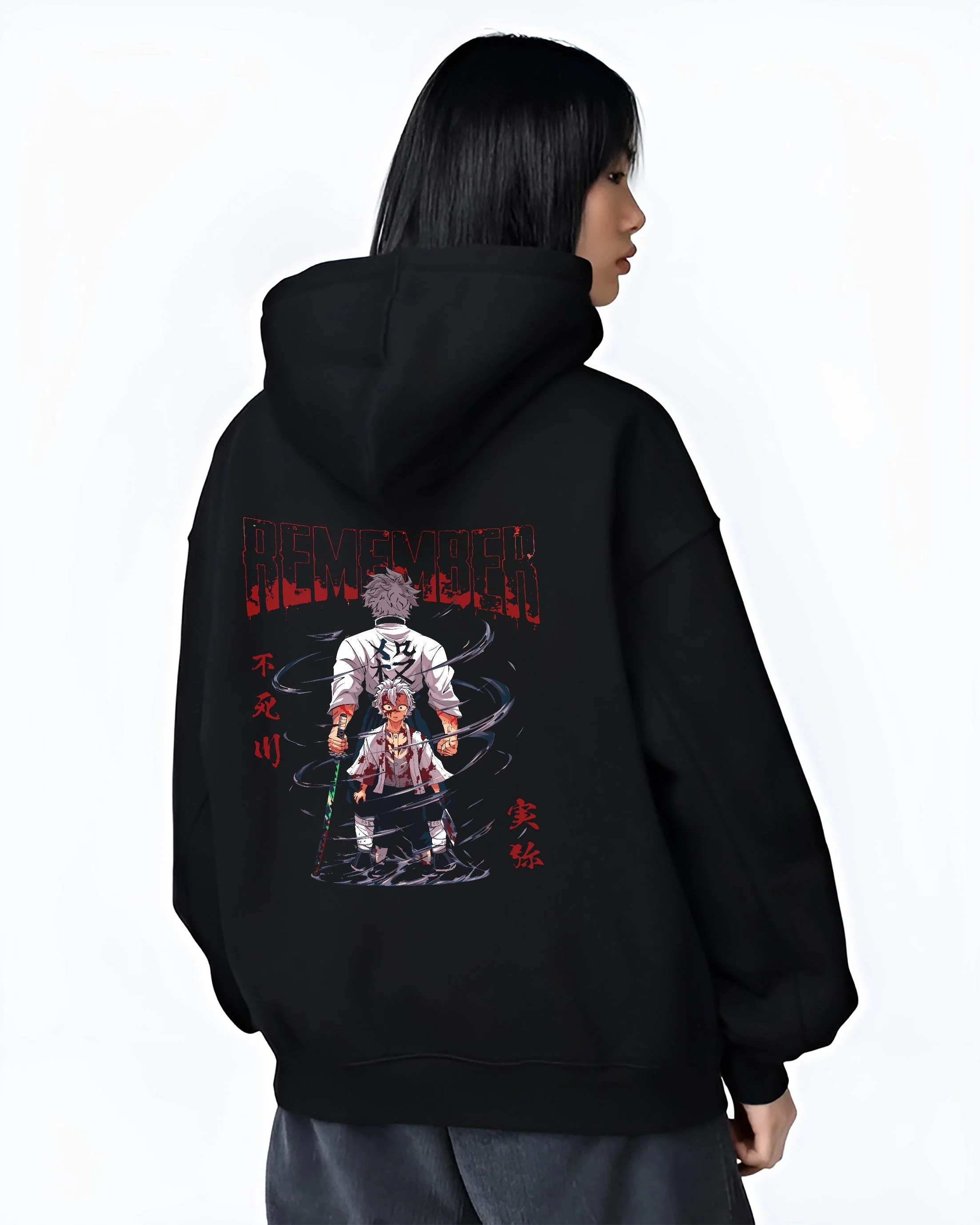 Sanemi Shinazugawa Demon Slayer Wind Breathing Hoodie - Image 3