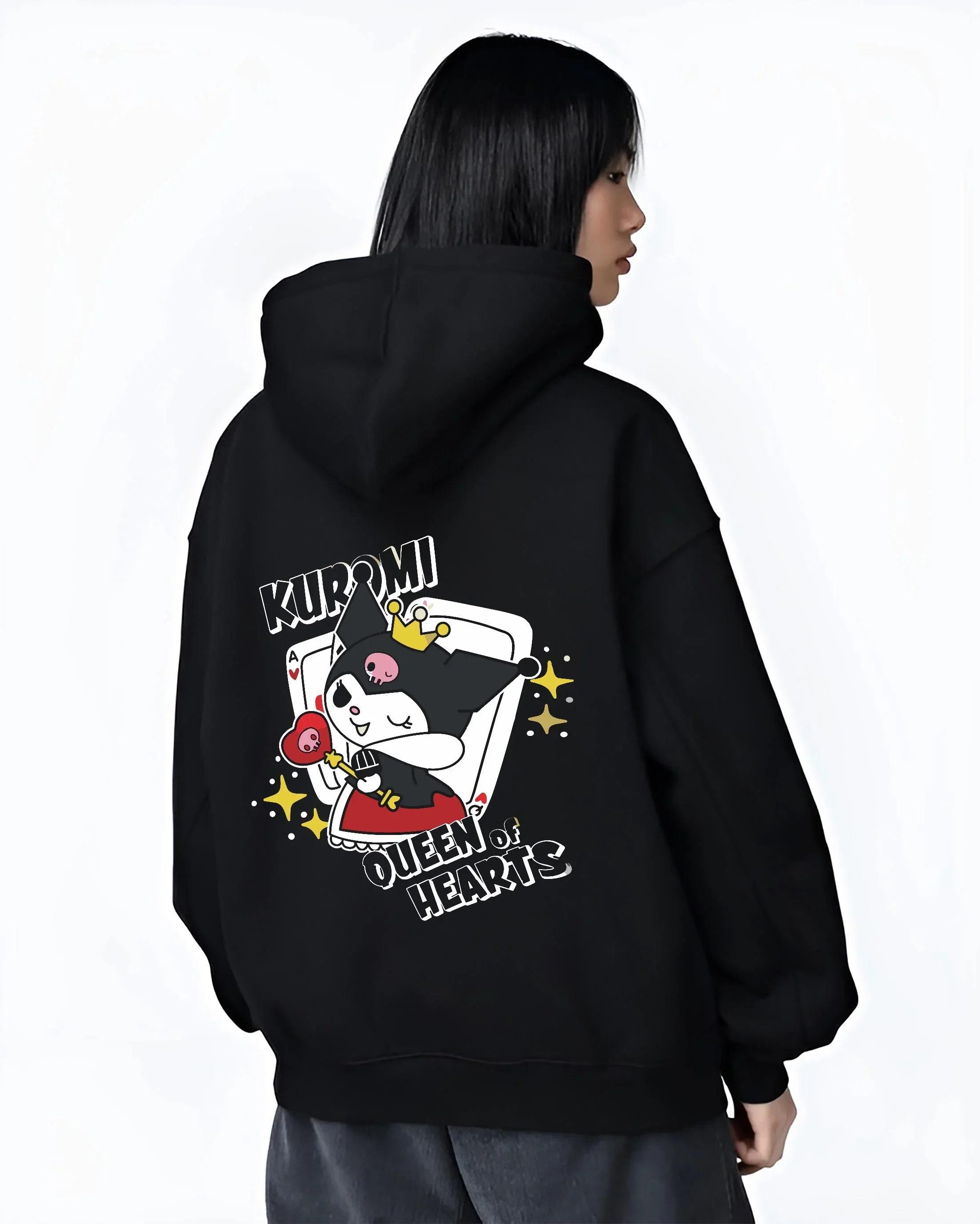 Sanrio Kuromi Hoodie Queen of Hearts Cute Jumper - Image 3