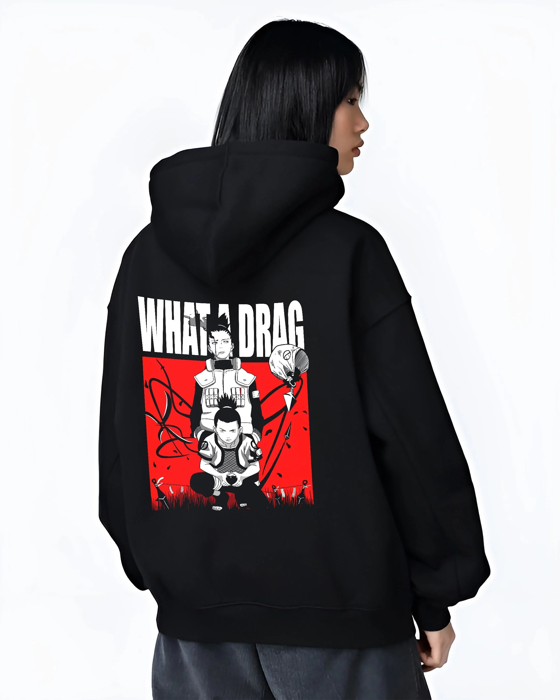Shikamaru Nara "What a Drag" Naruto Shippuden Hoodie - Image 3