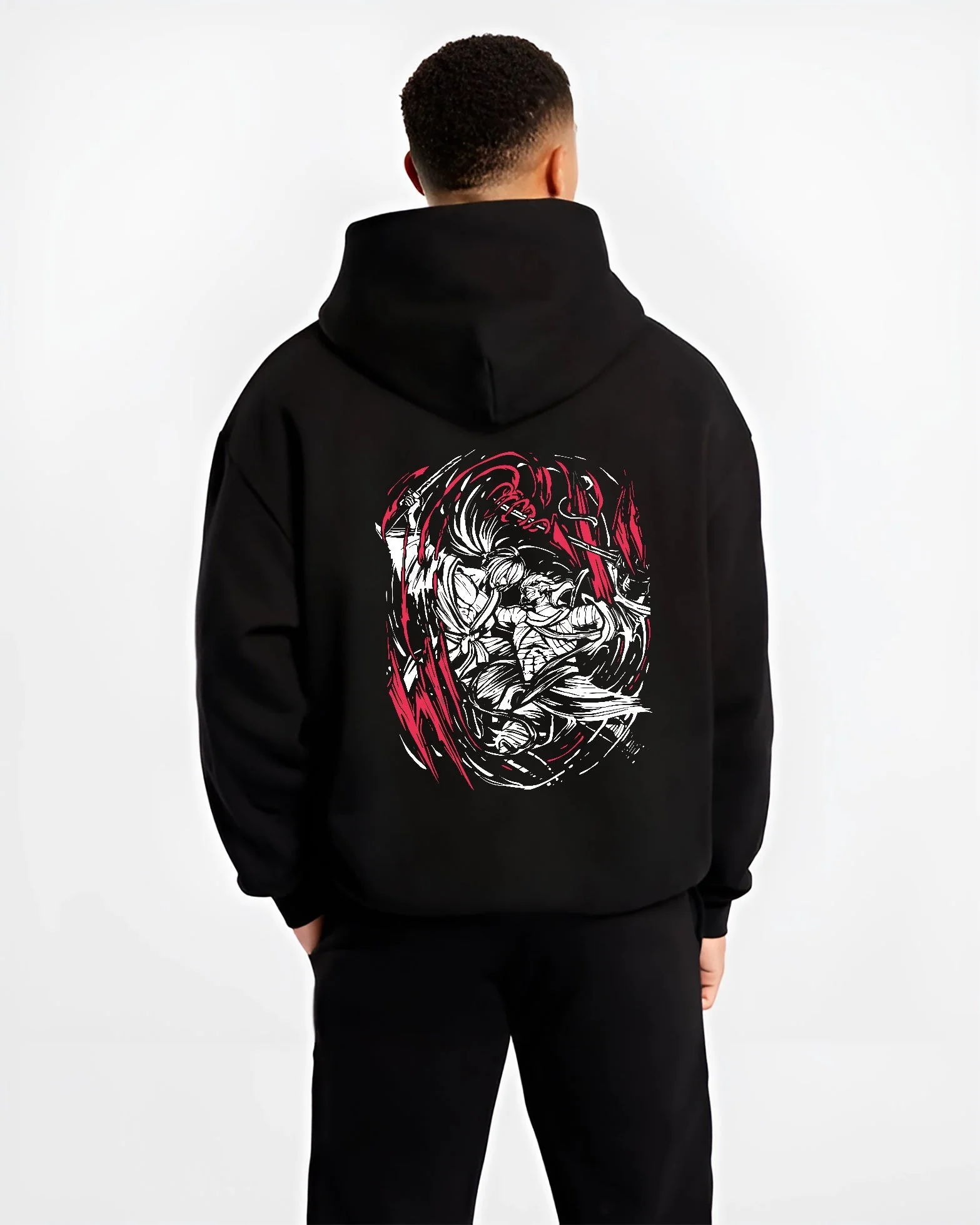 Shishio Makoto Rurouni Kenshin Retro Battle Hoodie - Image 2