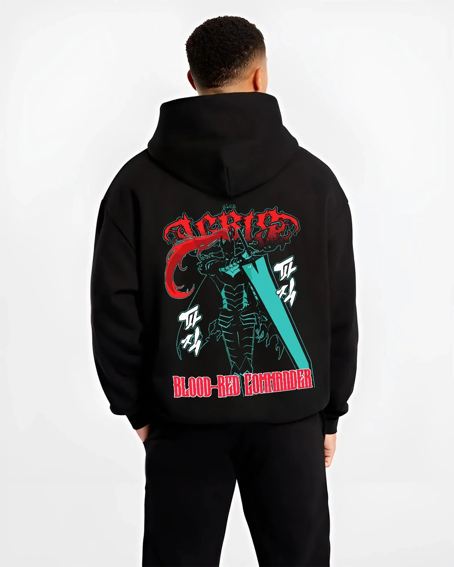 Solo Leveling Hoodie Igris Blood Red Jumper - Image 2