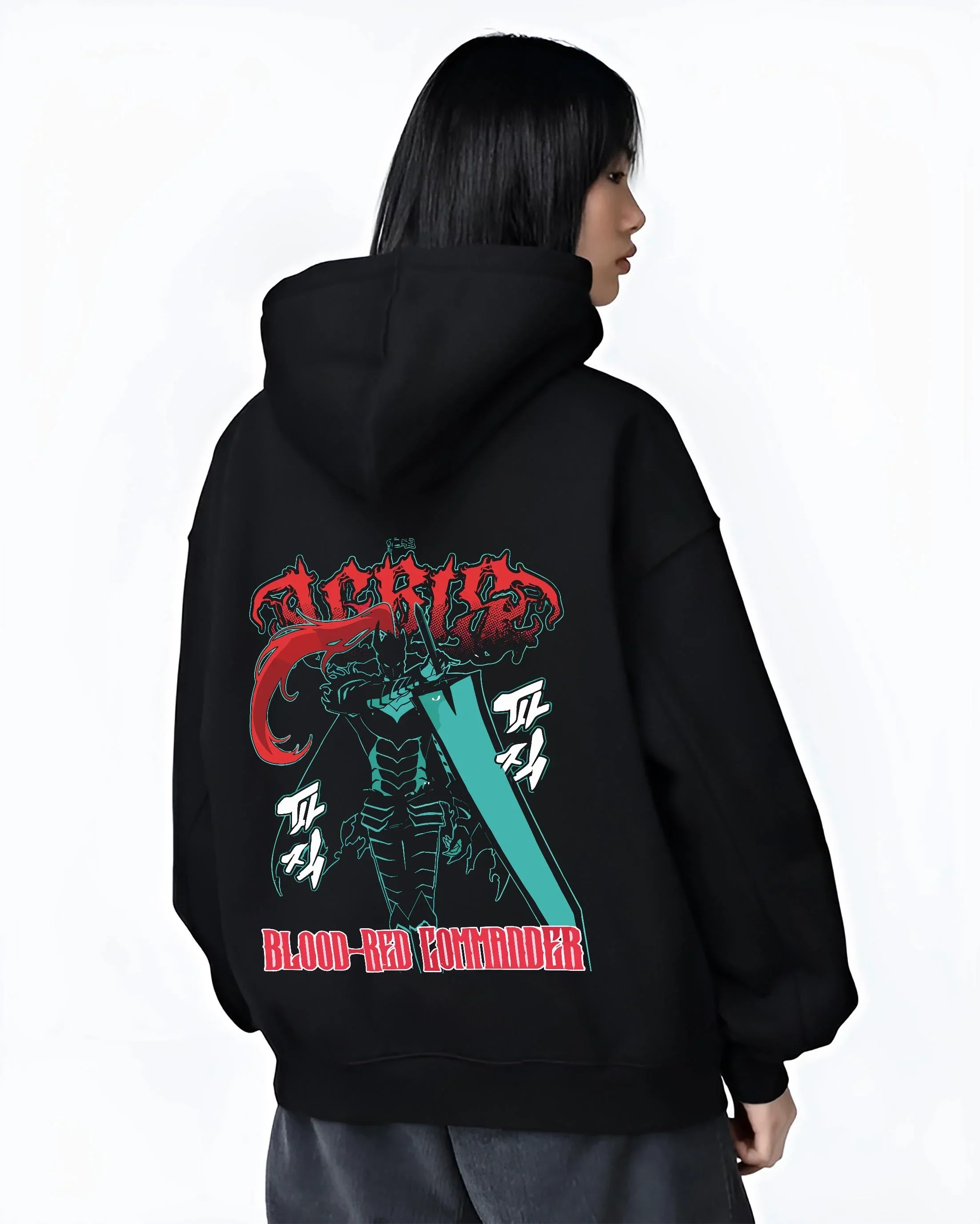 Solo Leveling Hoodie Igris Blood Red Jumper - Image 3