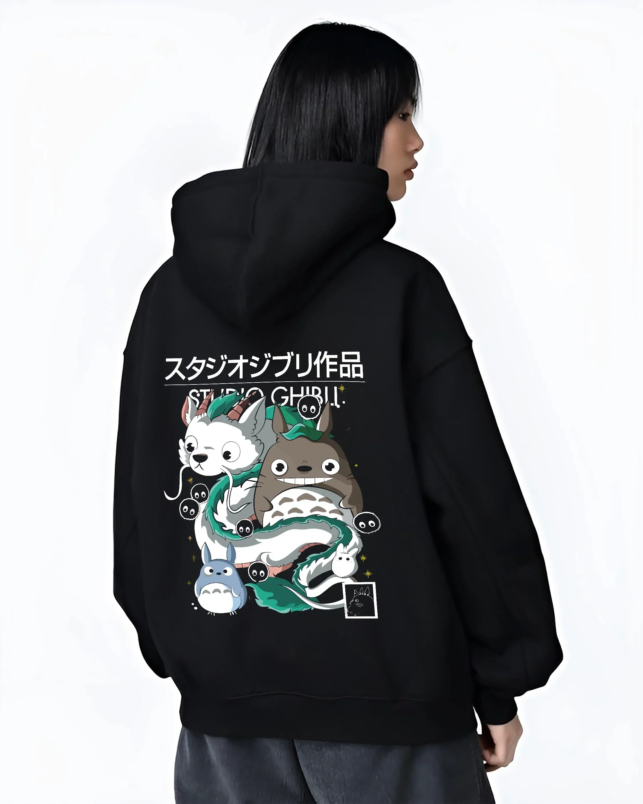 Studio Ghibli Hoodie Totoro Blue White Jumper - Image 3