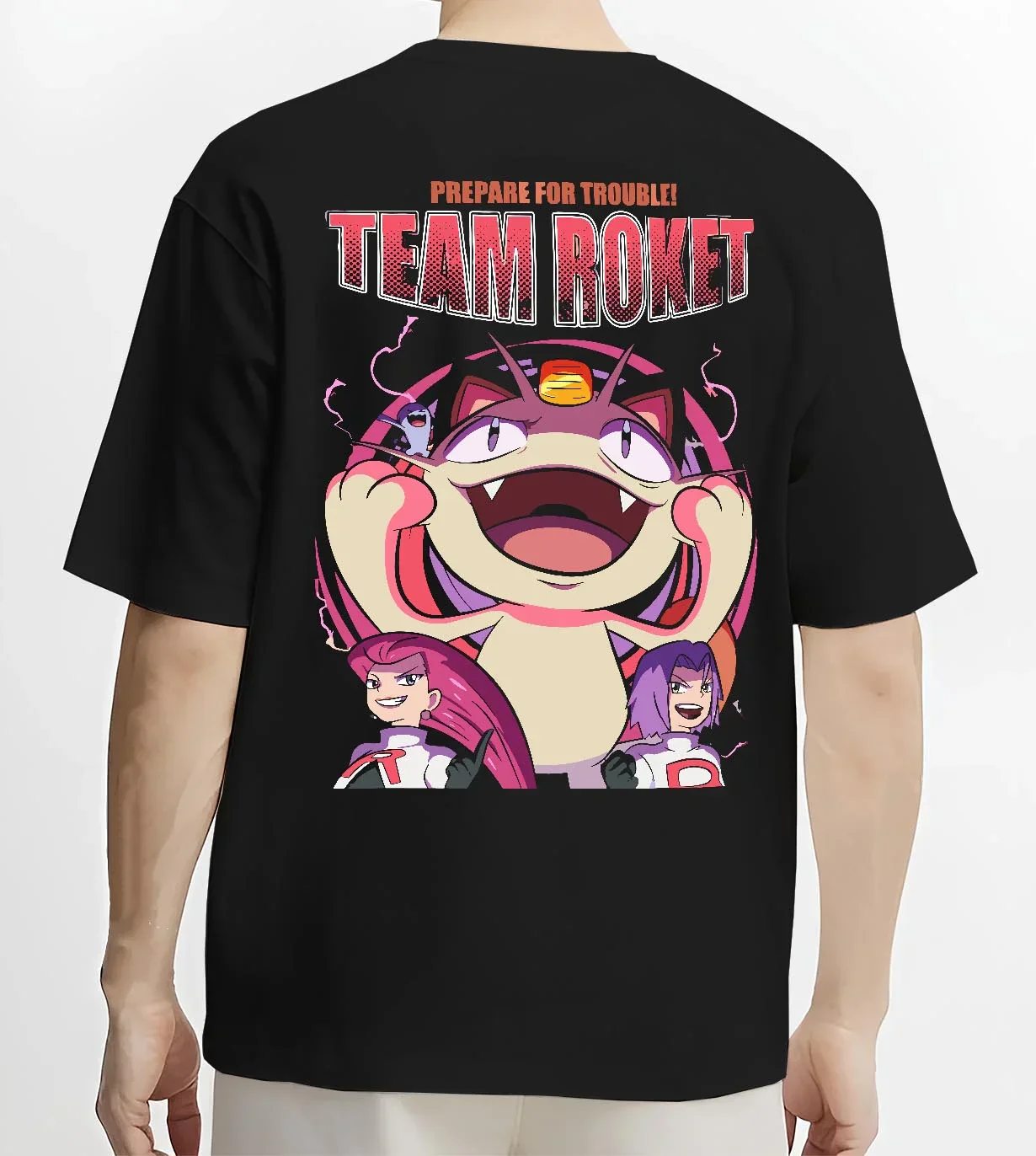 Team Rocket Hoodie Pokémon Jessie James Meowth Evil - Image 4