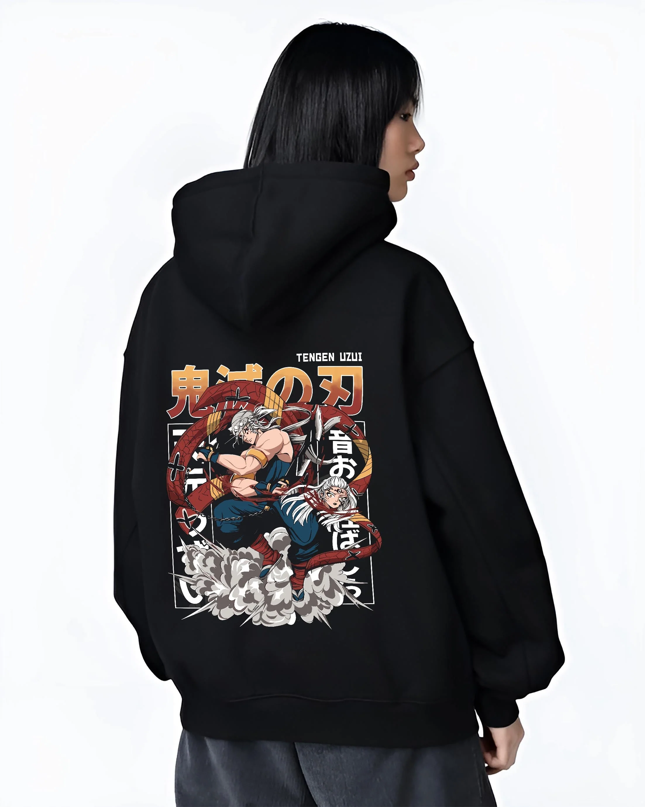 Tengen Uzui vs Gyutaro Sound Hashira Demon Slayer Hoodie - Image 3