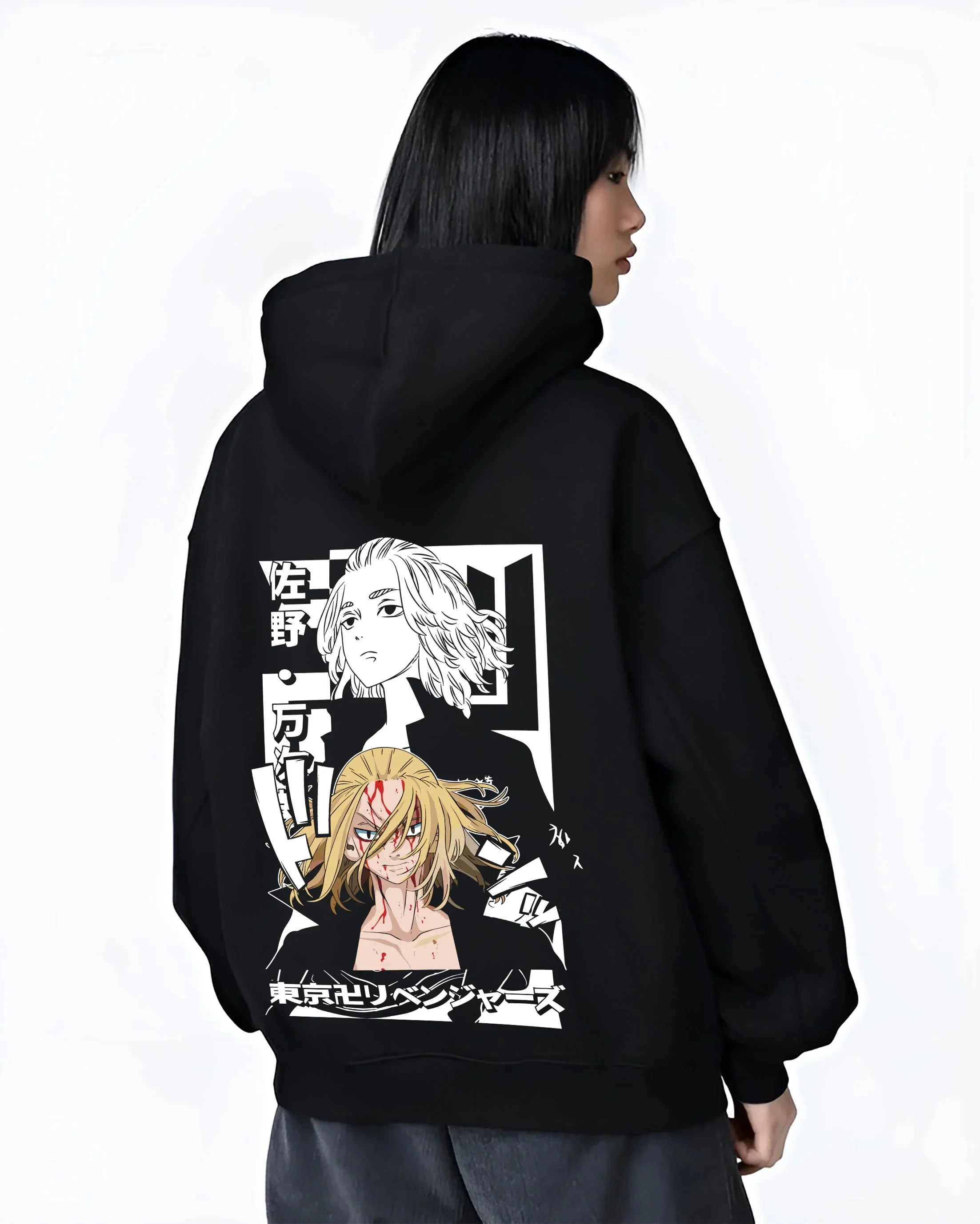 Tokyo Revengers Hoodie Manjiro Sano Blonde Leader - Image 3