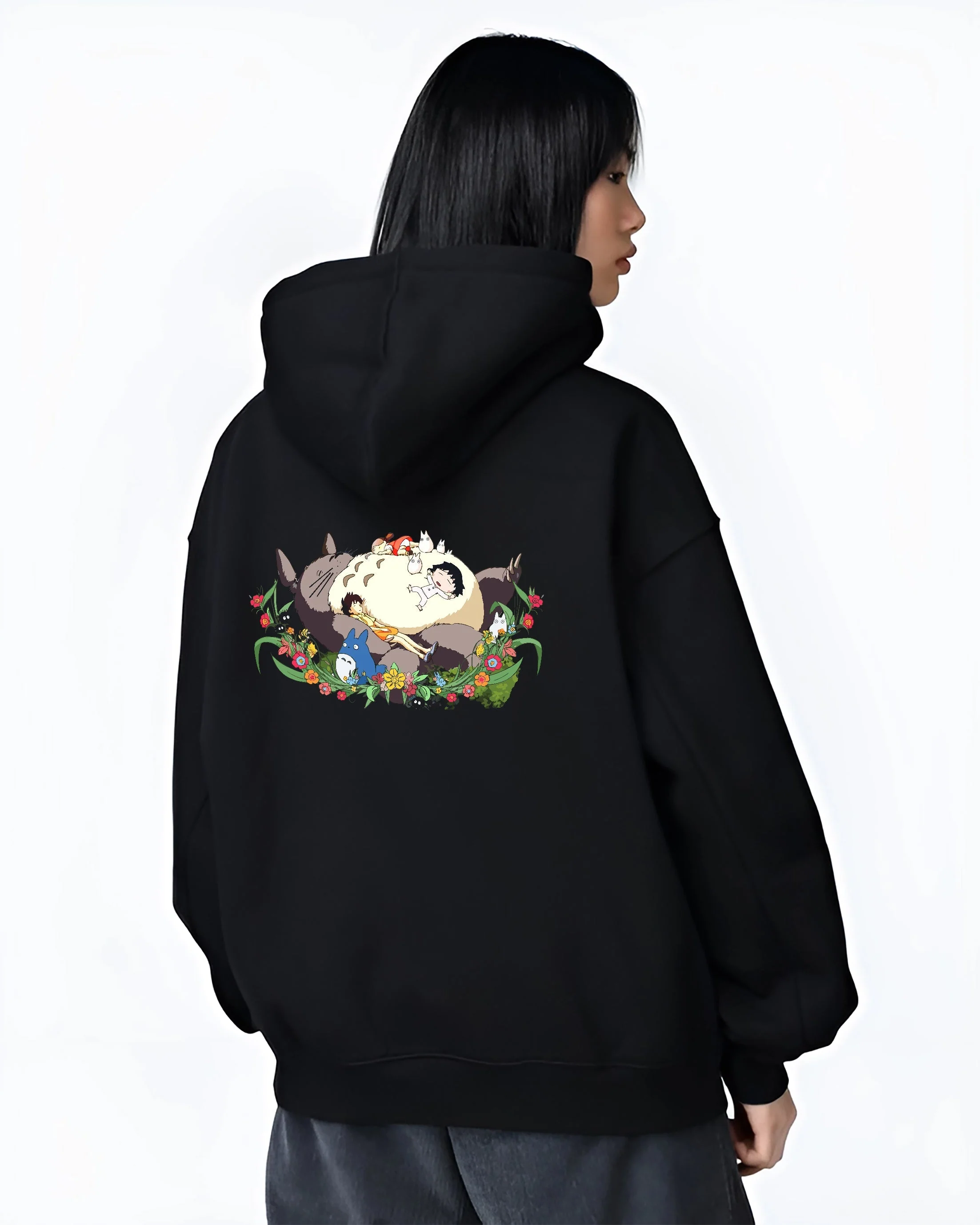 Totoro My Neighbour Totoro & Maruko Street Style Hoodie - Image 3