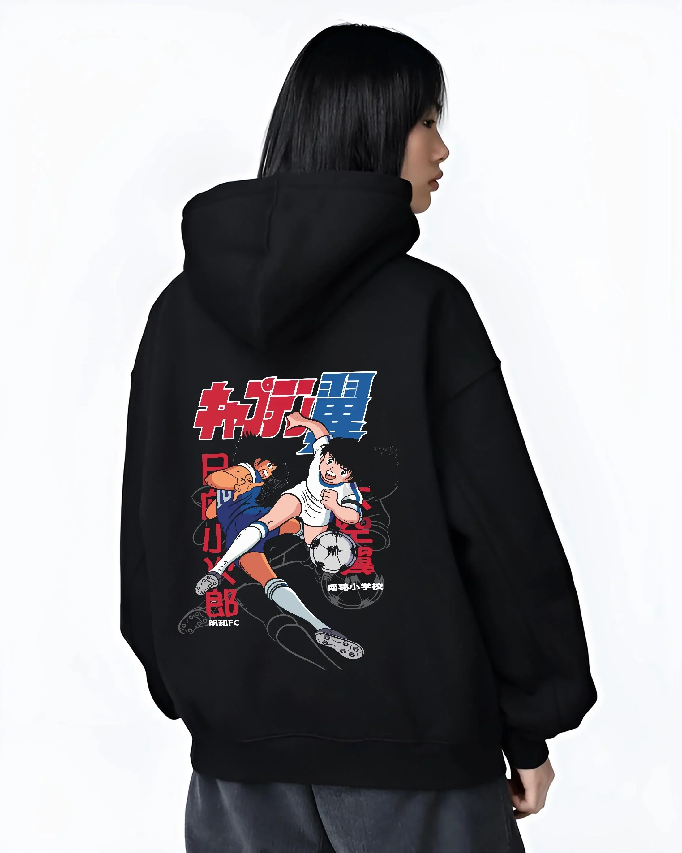 Tsubasa Captain Tsubasa Hoodie Soccer Duo Team Play - Image 3