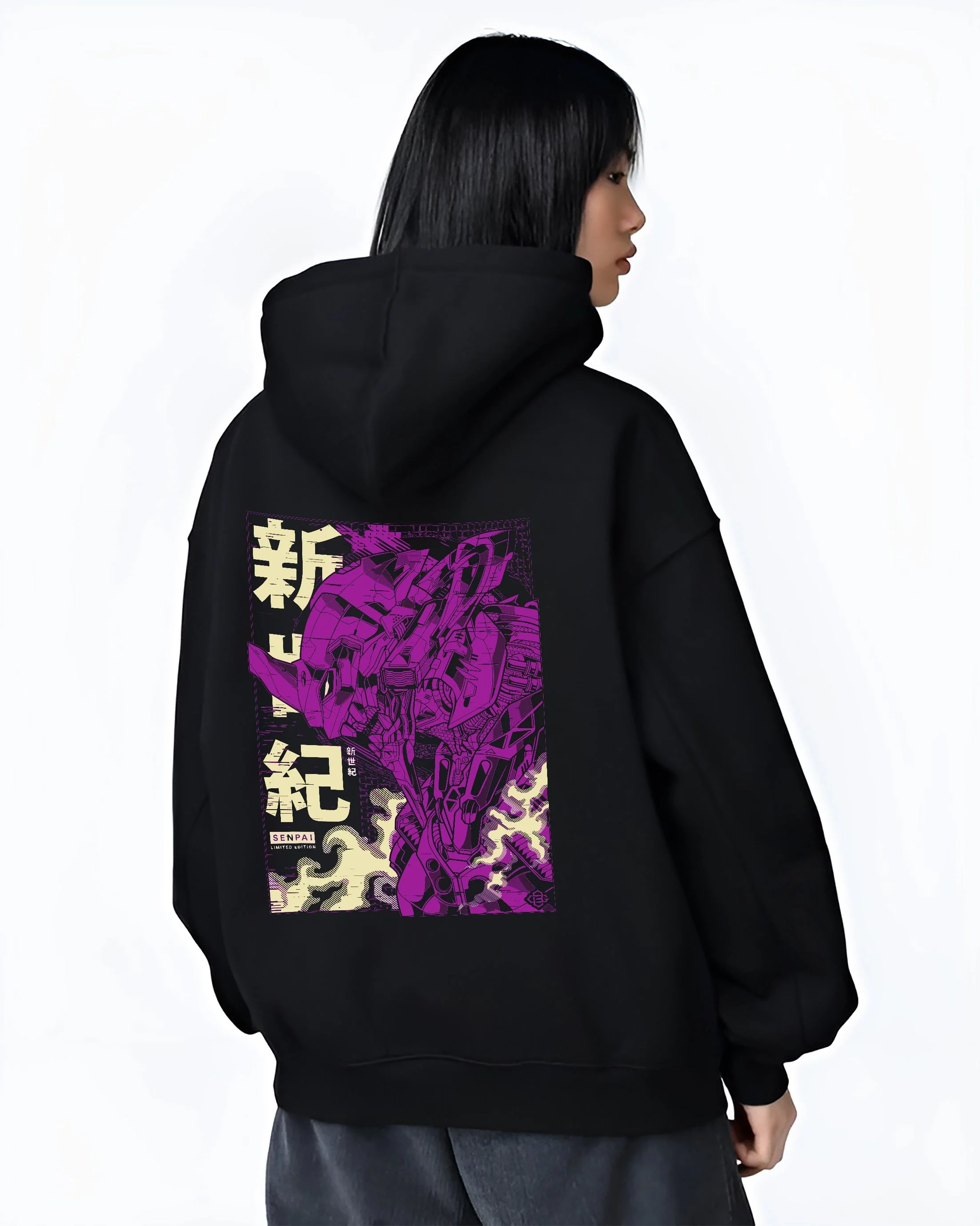 Evangelion Unit-01 Mech Neon Genesis Evangelion Hoodie - Image 3