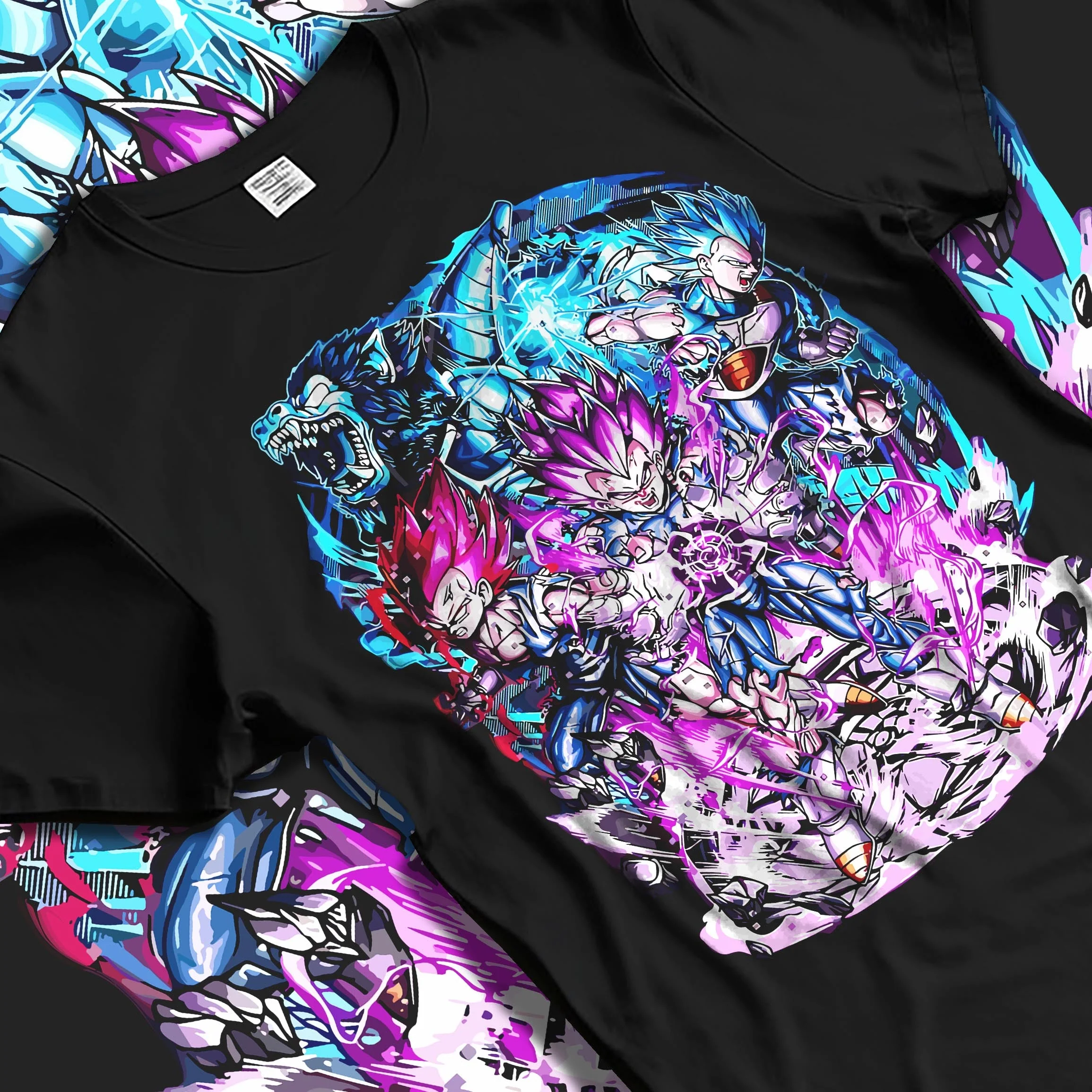 Vegeta Dragon Ball Z Hoodie Saiyan Prince All Forms Power - Image 5