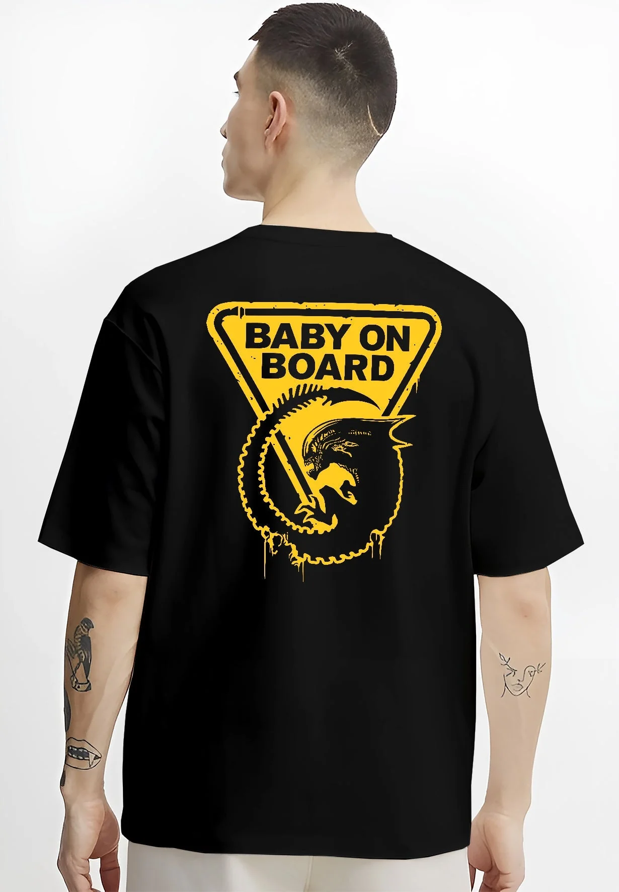 Xenomorph Baby On Board Alien Sci-Fi Streetwear Hoodie - Image 3