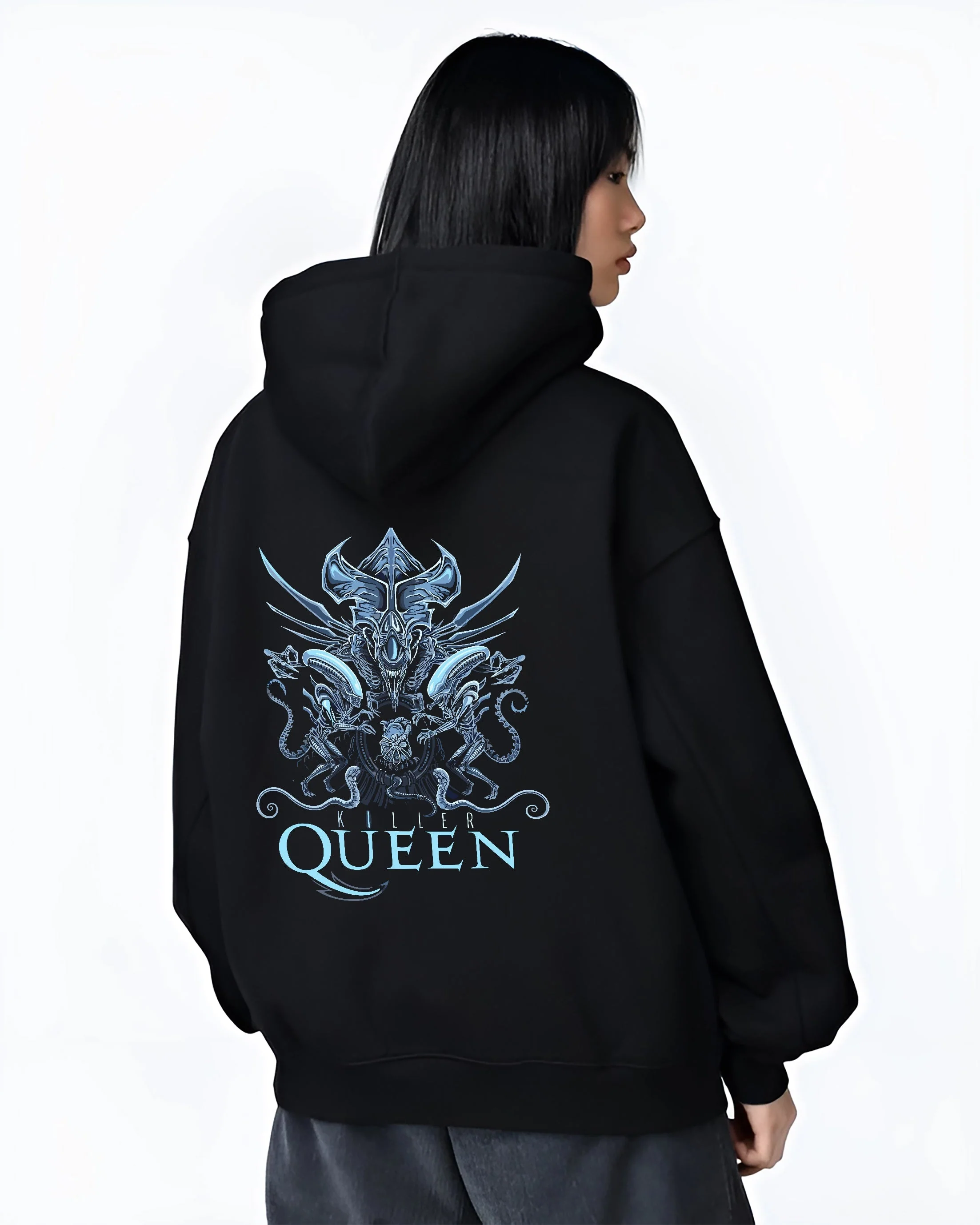 Xenomorph Queen Alien Sci-Fi Horror Streetwear Hoodie - Image 3