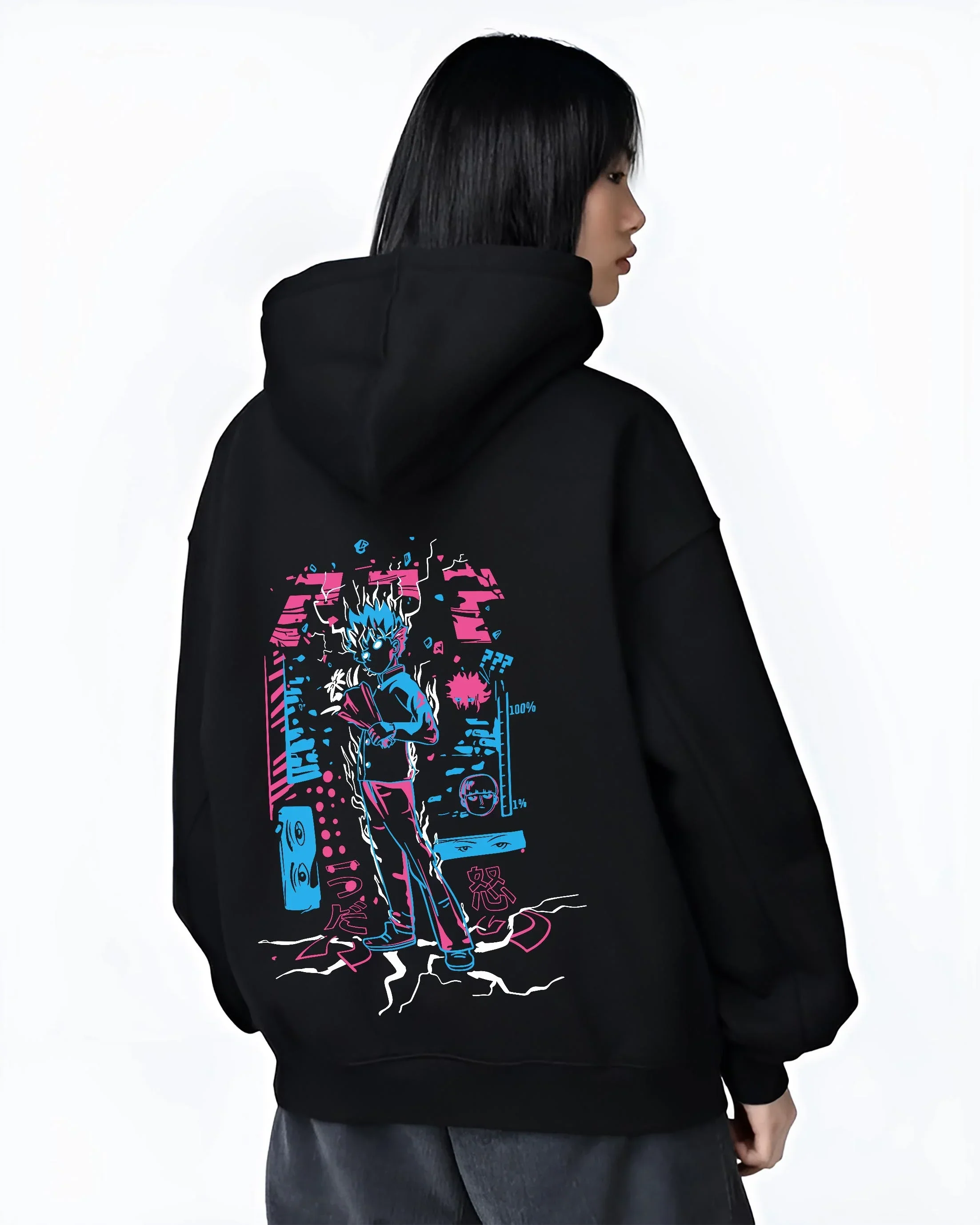 Yuji Itadori Jujutsu Kaisen Hoodie Black Flash Battle - Image 3