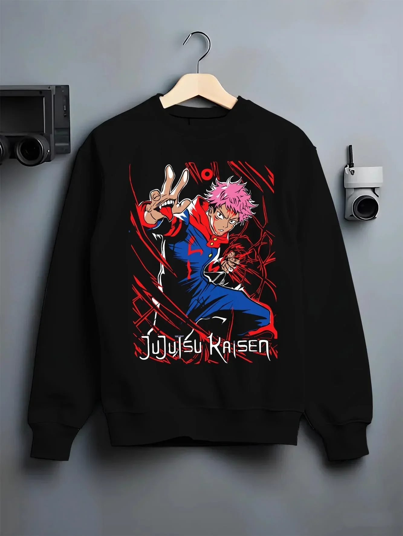 Yuji Jujutsu Kaisen Hoodie Black Flash Hero Punch - Image 6
