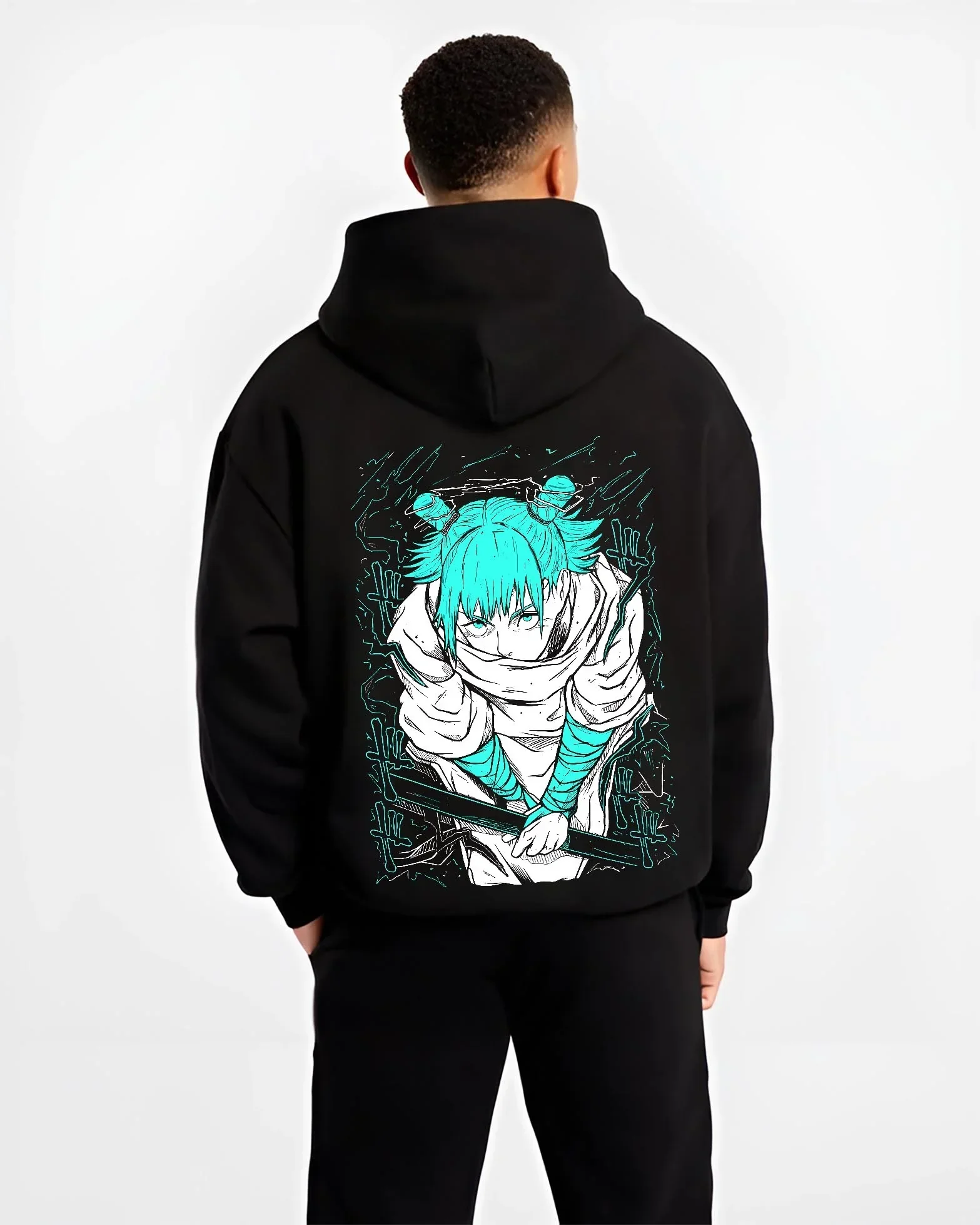 Yuji Jujutsu Kaisen Hoodie Cursed Energy Black Flash - Image 2