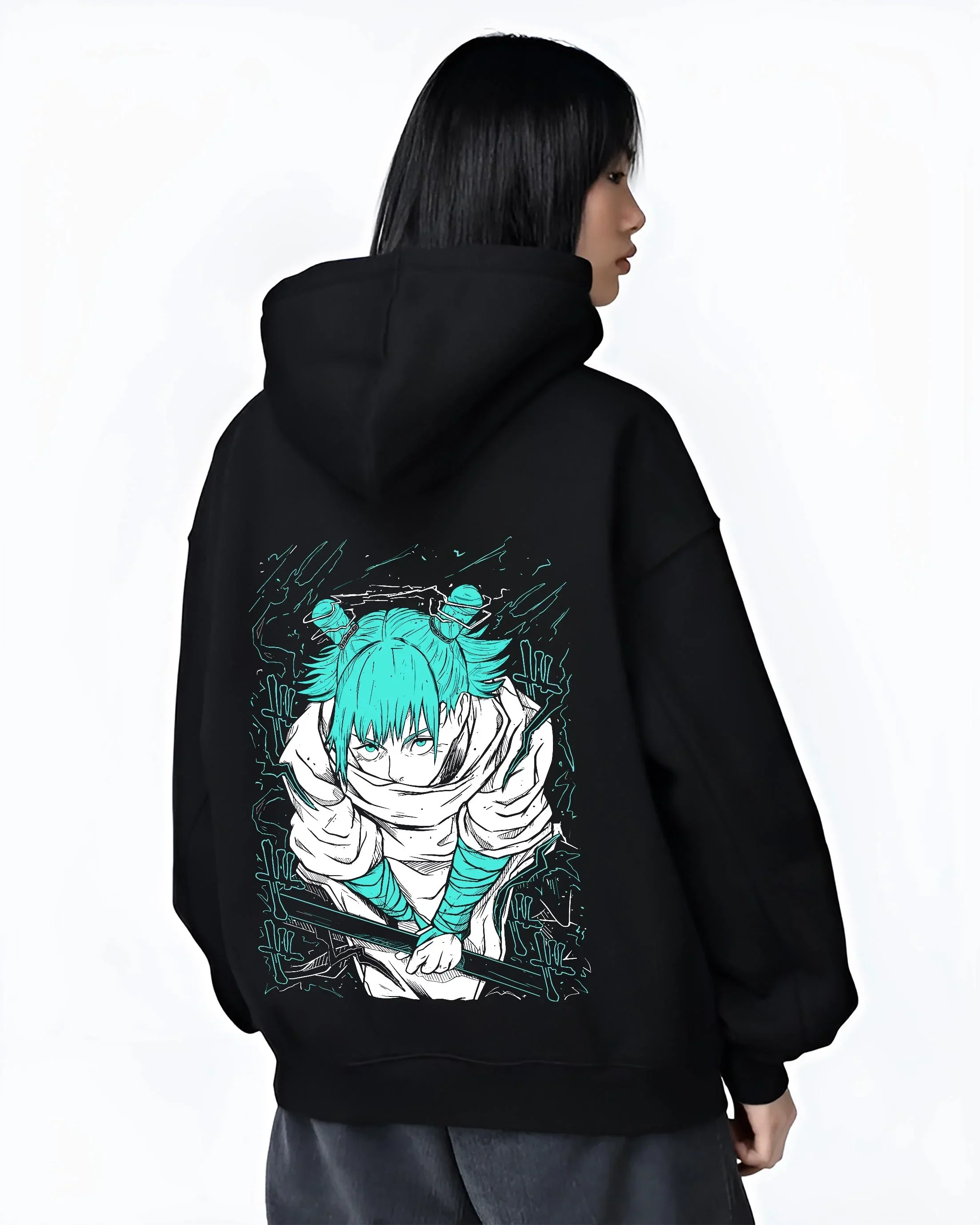 Yuji Jujutsu Kaisen Hoodie Cursed Energy Black Flash - Image 3