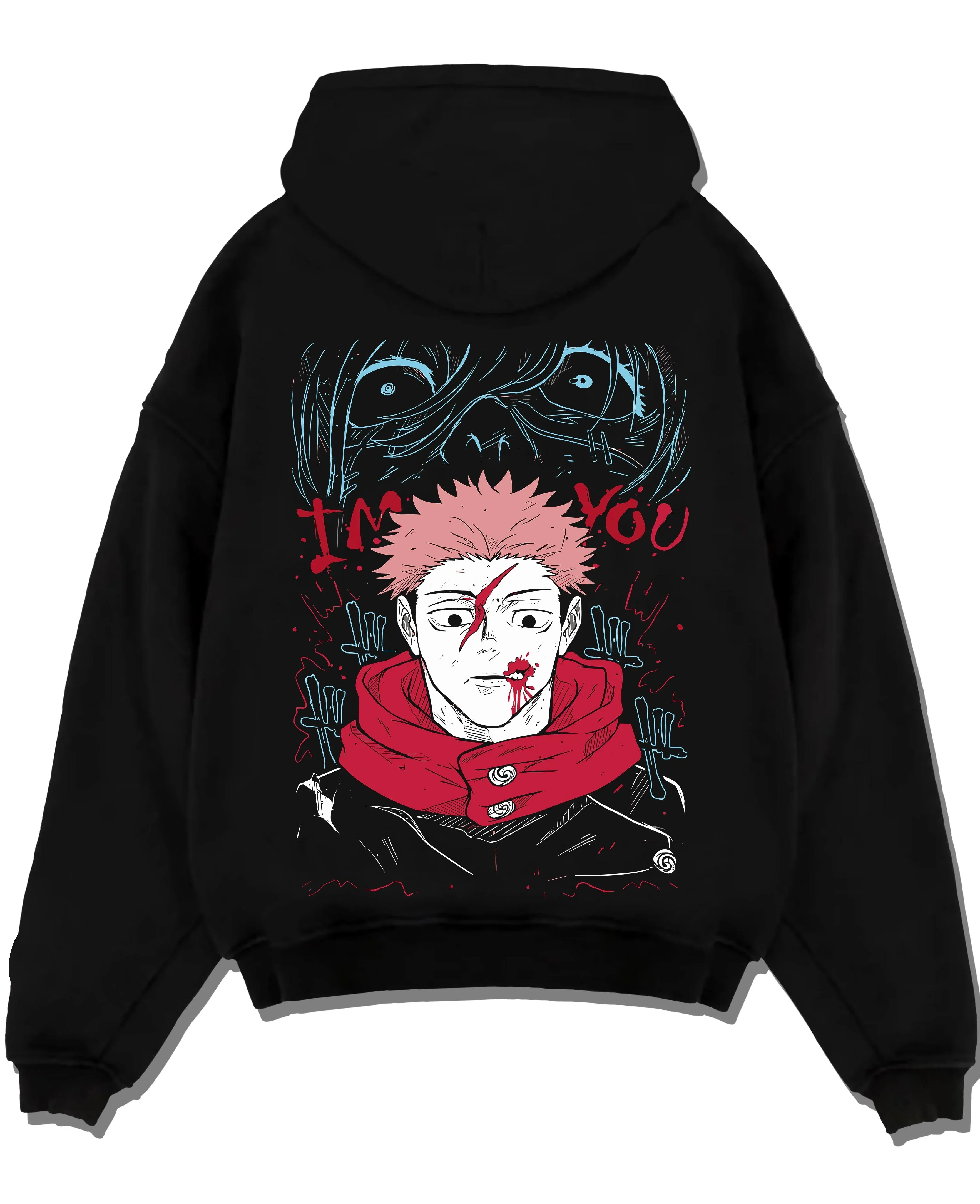Yuji Jujutsu Kaisen Hoodie Sukuna Cursed Mark Power