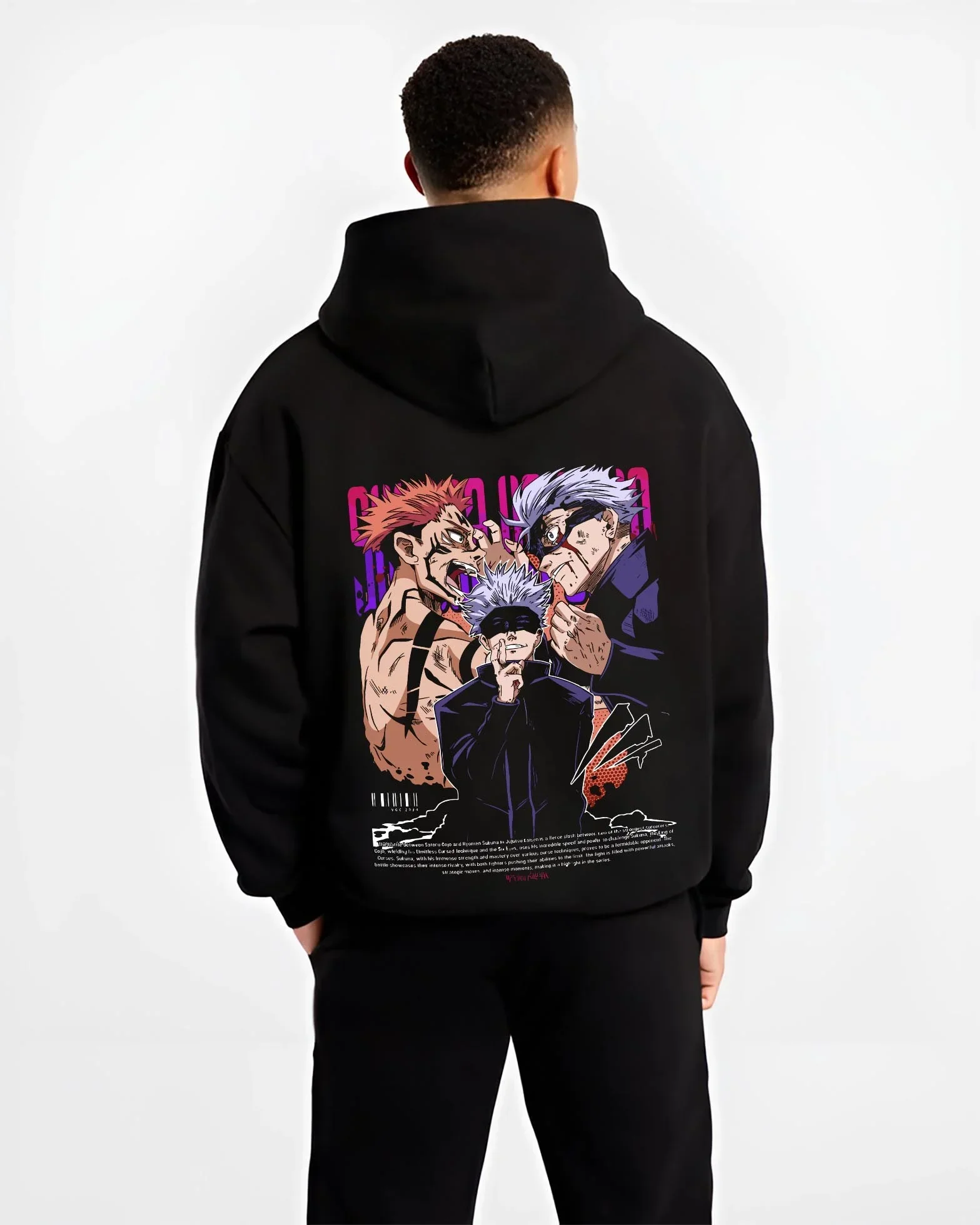 Yuji Gojo Hoodie Jujutsu Kaisen Battle Clash - Image 2