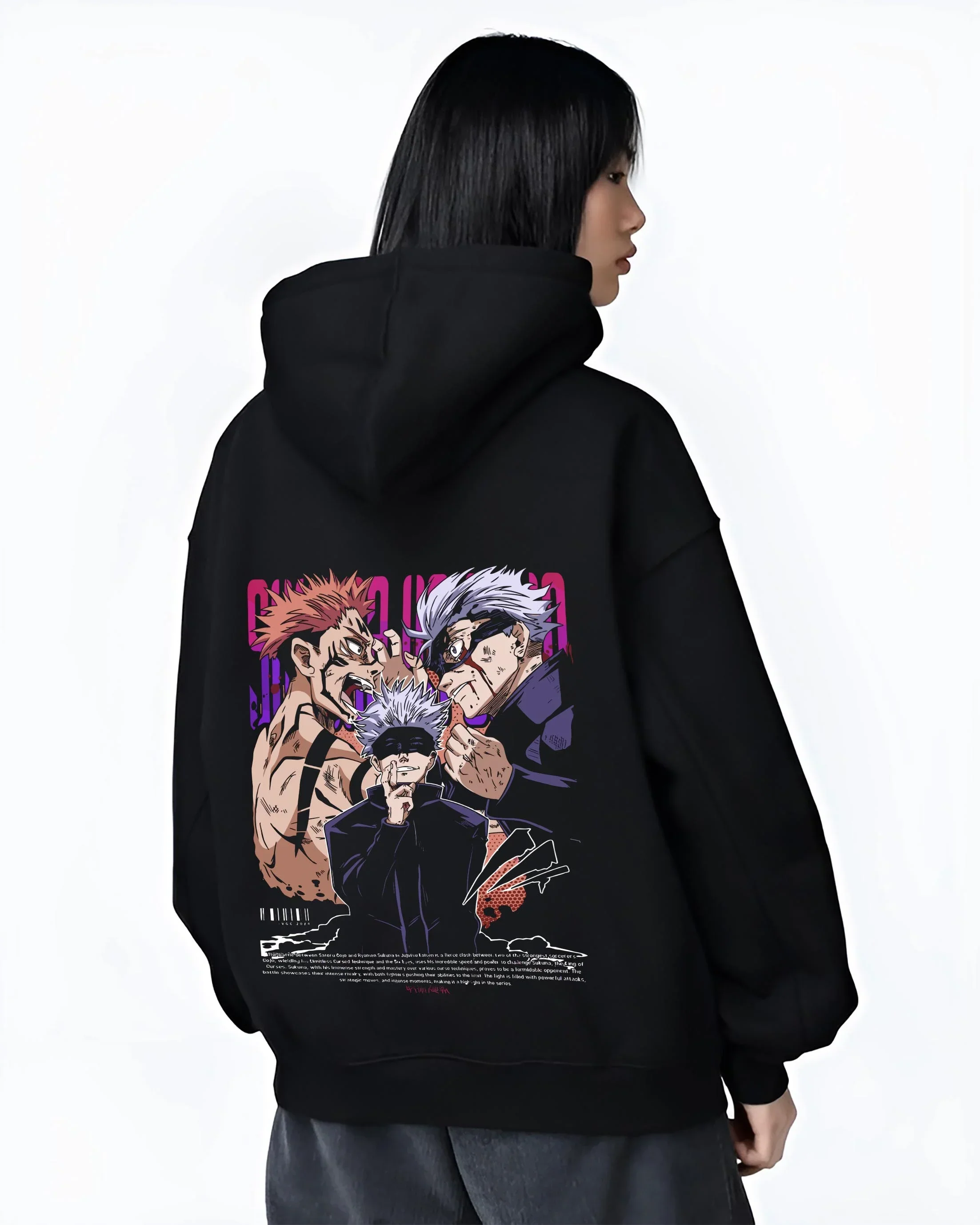 Yuji Gojo Hoodie Jujutsu Kaisen Battle Clash - Image 3